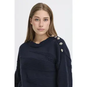Pullover mit Rundhalsausschnitt Damen Ichi Astra LS3 image-6