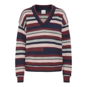Pullover mit V-Ausschnitt Damen Ichi Astra LS4 image-0