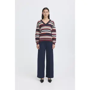 Pullover mit V-Ausschnitt Damen Ichi Astra LS4 image-3