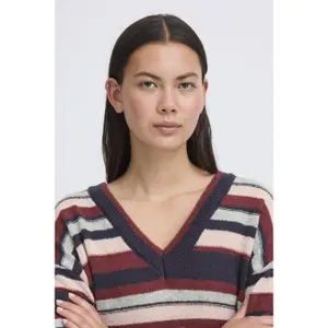 Pullover mit V-Ausschnitt Damen Ichi Astra LS4 image-6