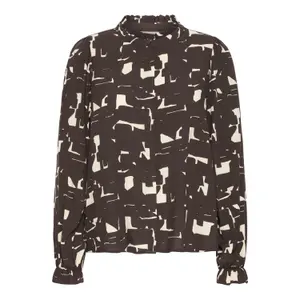 Langarm-Bluse Damen Ichi Vera SH23 image-0