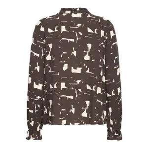 Langarm-Bluse Damen Ichi Vera SH23 image-1