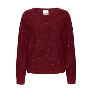 Pullover mit V-Ausschnitt Damen Ichi Damian image-0