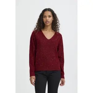 Pullover mit V-Ausschnitt Damen Ichi Damian image-2