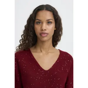 Pullover mit V-Ausschnitt Damen Ichi Damian image-6