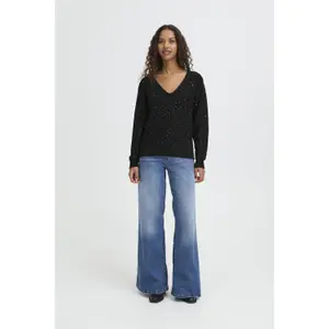 Women's v-neck sweater Ichi Damian image-5
