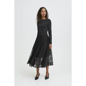 Lange plissierte Damenrock Ichi Leonce image-3