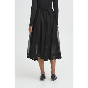 Lange plissierte Damenrock Ichi Leonce image-5