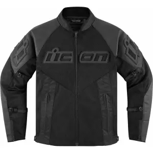 Leather motorcycle jacket Icon Mesh AF CE image-0