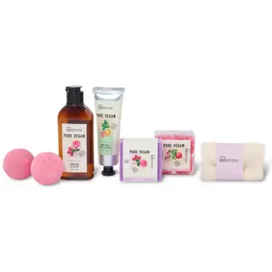 6-piece cosmetic care set with towel IDC Institute 100% Vegan image-1