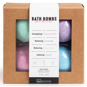 Box of 4 multicolored bath bombs IDC Institute Pure Energy image-0