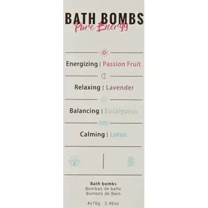 Box of 4 multicolored bath bombs IDC Institute Pure Energy image-3