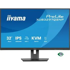 Écran PC QHD/100Hz/IPS/KVM/USB-C/RJ45 Iiyama XUB3297QSNP-B1 image-1