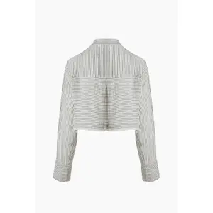 Chemise rayé en lyocell femme Ikikiz image-1