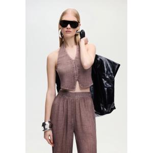 Linen women's gilet Ikikiz image-4