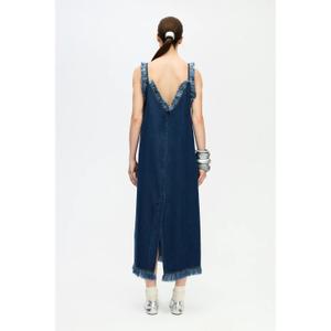 Women's denim strap dress Ikikiz image-2