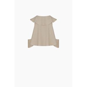 Kvinded blouse med flæser i hør Ikikiz image-4