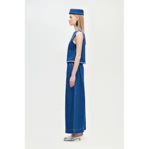 Women's wide leg jeans Ikikiz image-3