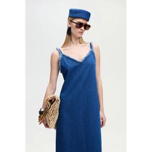 Dames denim jurk Ikikiz image-4