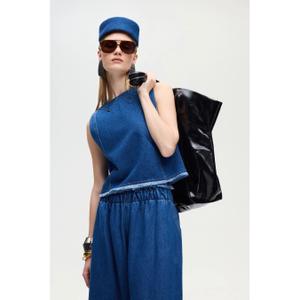 Damen Jeans mit weitem Bein Ikikiz image-4