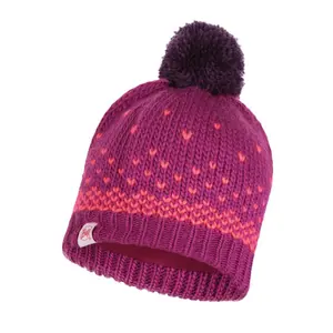 Children's knitted hat Buff hilda purple raspberry image-0