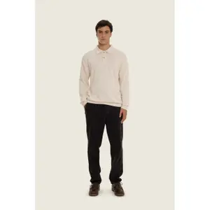 Langärmeliges Polo-Shirt Imago Bege image-1