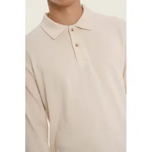 Langärmeliges Polo-Shirt Imago Bege image-3