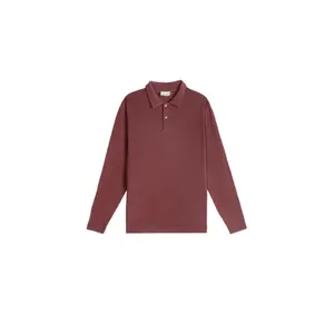 Long Sleeve Polo Imago Bitter Chocolate image-0