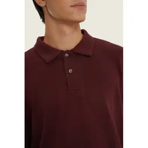 Long Sleeve Polo Imago Bitter Chocolate image-4