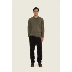 Long Sleeve Polo Imago Tea Leaf image-1