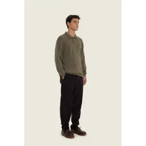 Long Sleeve Polo Imago Tea Leaf image-3