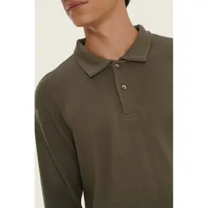 Long Sleeve Polo Imago Tea Leaf image-4