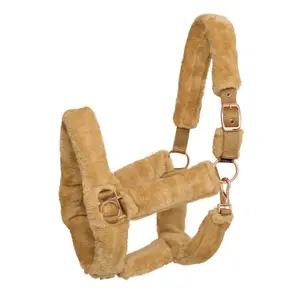 Horse halter with faux fur Imperial Riding Go Star image-0