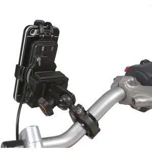 Podpora smartphonu Moto na řídítkách s nabíječkou Chaft image-1