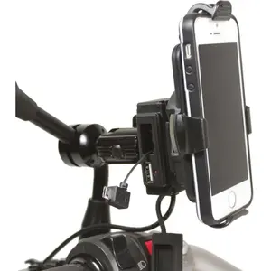Motorrad-Smartphone-Halterung auf Stange mit Ladegerät Chaft image-1