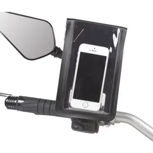 Motorcycle smartphone holder on rearview mirror with charger Chaft image-2