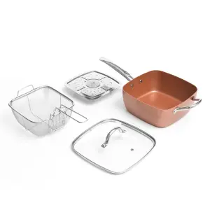 Multifunktionspfanne 5 in 1 InnovaGoods Copper Coppans (x4) image-1