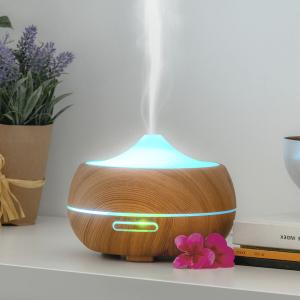Aroma diffuser humidifier with led InnovaGoods Wooden-Effect image-5