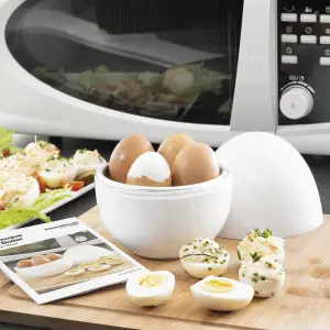 Μαγειρευτής αυγών για φούρνο μικροκυμάτων με βιβλίο συνταγών InnovaGoods Boilegg image-2