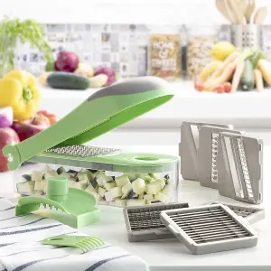 Vegetable cutter, grater and mandoline with recipes and accessories 7 in 1 InnovaGoods Choppie Expert image-4