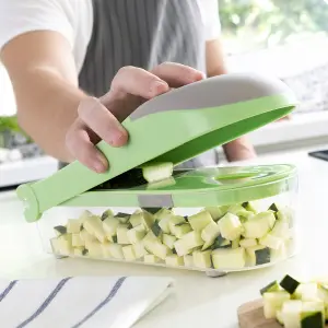 Vegetable cutter, grater and mandoline with recipes and accessories 7 in 1 InnovaGoods Choppie Expert image-5