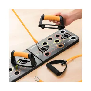 Planche de pompes avec bandes de résistance et guide d'exercices InnovaGoods Push-Up Pulsher image-1