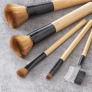 Schminkpinsel aus Holz mit Etui InnovaGoods Miset (x5) image-1