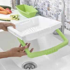 Tagliere allungabile con vassoio, ciotola e scolapasta 3 in 1 InnovaGoods PractiCut image-4