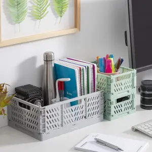 Cajas de almacenamiento plegables y apilables InnovaGoods Boxtor (x3) image-3
