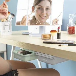 Pomocnicze szuflady na biurko z żyłką klejącą InnovaGoods Underalk (x2) image-2