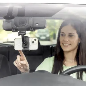 Smartphone-holder til bakspejl InnovaGoods Stropp image-6