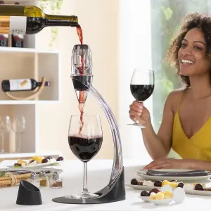 Professional wine decanter with tower stand and base InnovaGoods Winair image-0