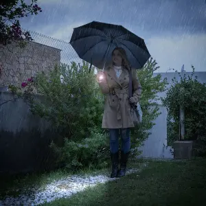 Zusammenklappbarer Regenschirm mit umgekehrtem Verschluss und LED InnovaGoods Folbrella image-3