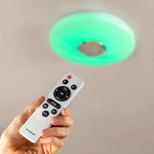 LED ceiling light with loudspeaker InnovaGoods Lumavox image-4